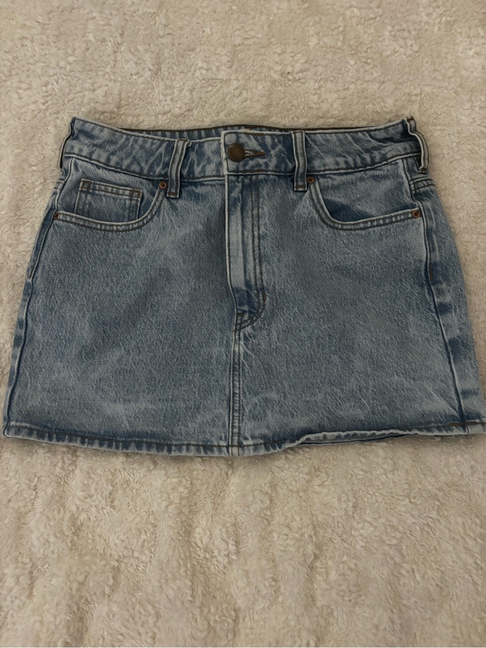 PacSun Vintage Wash Blue Denim Mini Skirt